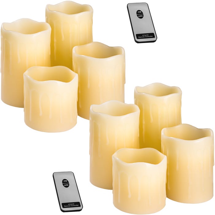 2 sets 4 led kaarsen met afstandsbediening