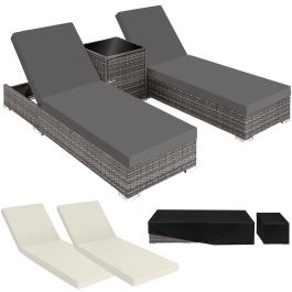 Set van 2 aluminium rotan ligstoelen Nautica online shoppen | tectake