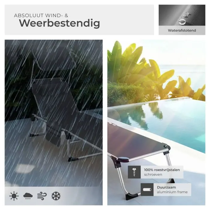 Aurelie 5点セット Aluminium ligstoel Aurelie online shoppen | tectake