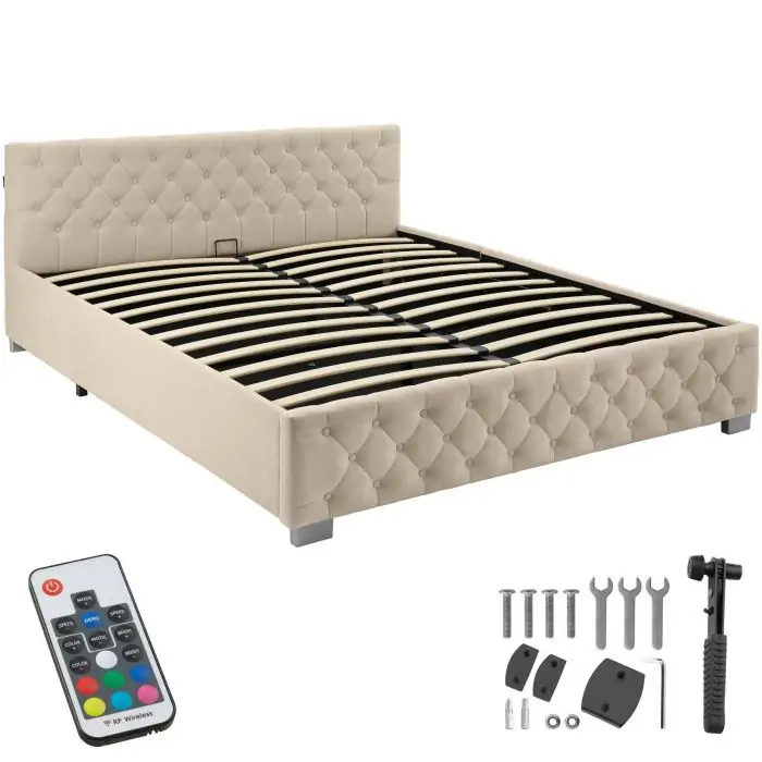 Gestoffeerd bed Daytona