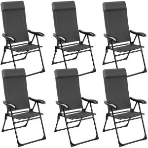 Inklapbare campingstoel M&uuml;ritz met hoofdkussen, aluminium