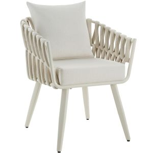 Stoel Lugano in rope-design met aluminium frame