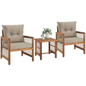Loungeset Eivissa in rope-design met XXL-bekleding