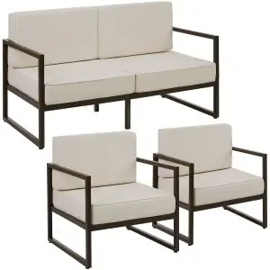 Tuin-loungeset Comosa voor 4 personen, XXL kussens
