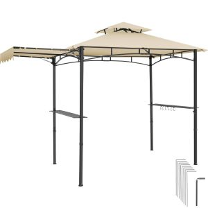 Barbecuepaviljoen Maracaibo met luifel, weerbestendig, windscherm