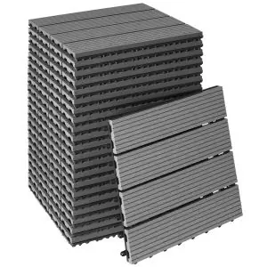 Set tuintegels Tegulas, WPC in houtlook